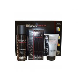 Набор Туалетная вода, Дезодорант спрей, Гель для душа-Bourjois Black Premium for Men Eau de Toilette Anto Persp Spray Shower Gel