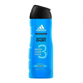 Adidas After Sport Body Hair Face 3 In 1 Shower Gel 400ml