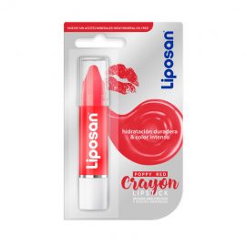 Liposan Crayon Lip Balm With Colour Poppy Red