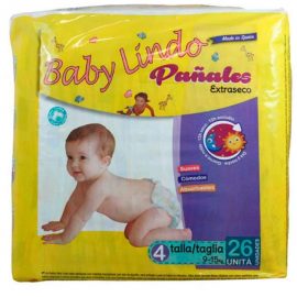 Baby Lindo Diapers T4 9-15 Kg 26 Units